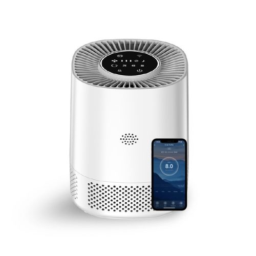 PJ06 Okos Légszűrő: HEPA+aktívszén, WiFi/Alexa, PM2.5 érzékelő, Alvó mód, Gyermekzár