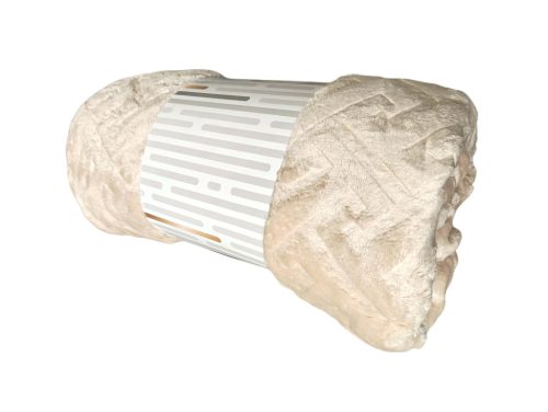 SENDIA Bézs Plüss Ágytakaró Pléd 150x200 - Középszőrű, Mintás